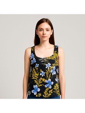 Resorts Plus Black and Yellow Bikini Top Size XL